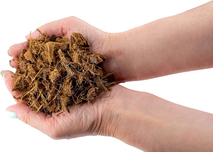 Premium Coconut Husk Chips and Fibers Mix for Orchids, Houseplant, Monstera and Fiddle Leaf Fig by GARDENERA (1 Quart Bag)