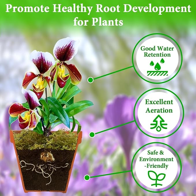 Halatool 0.75LB Green Forest Moss for Plant Indoor- 18QT Natural Orchid Moss Sphagnum for Potting Mix, Real Dry Moss for Repotting Potted Plants Orchids Succulent Carnivorous Cactus Pothos