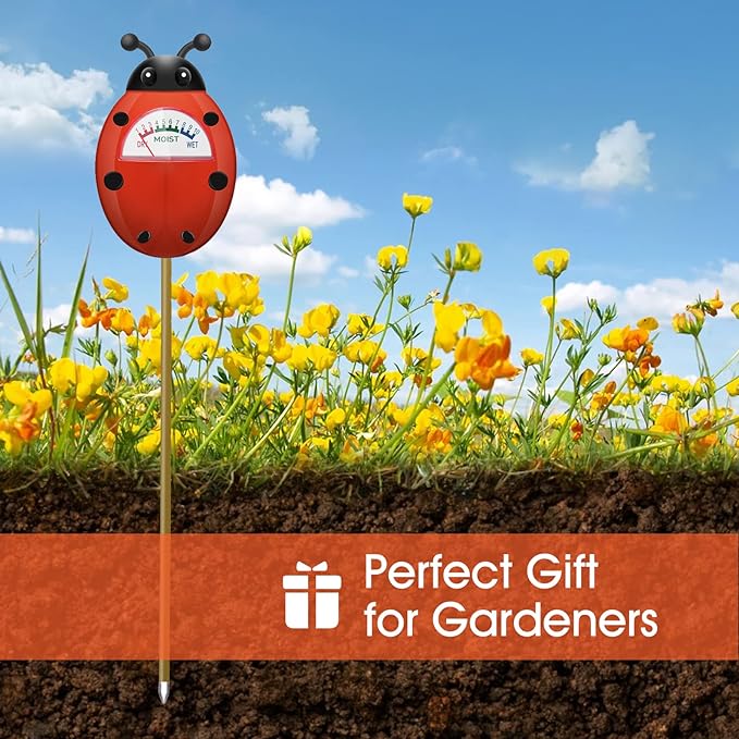 UNIWA Soil Moisture Meter, Plant Moisture Meter, Soil Hygrometer Sensor for Gardening, Farming, Indoor, and Outdoor Plants, Plant Water Monitor Gardening Gifts, No Batteries Required, 2-Pack