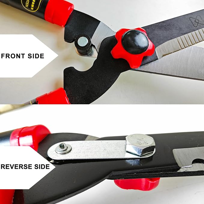 Garden Hedge Shears Heavy Duty with 22.8"-30.3" Extendable Handle, Plant Cutting Scissors -Lawn Pruners - Yard and Garden Tools