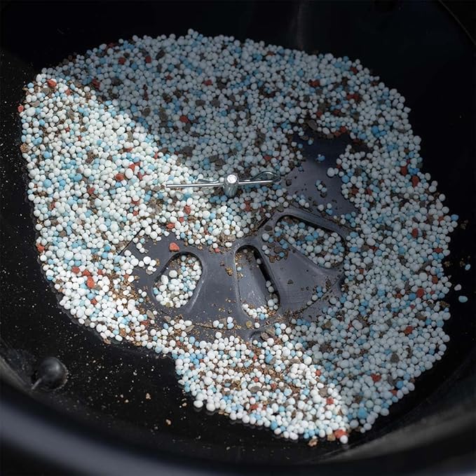 Titan Attachments 50 lb Professional Fertilizer Push Broadcast Spreader, Spreads 10 to 12 FT, Lawn Care and Ice Melter, Yard Tool