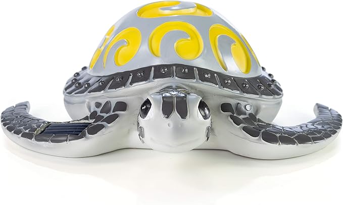 VP Home Tribal Sea Turtle Solar Powered Outdoor Decor Garden Light with LED Glowing Shell Great Addition for Your Garden, Decorations for Outside Patio Lawn Yard