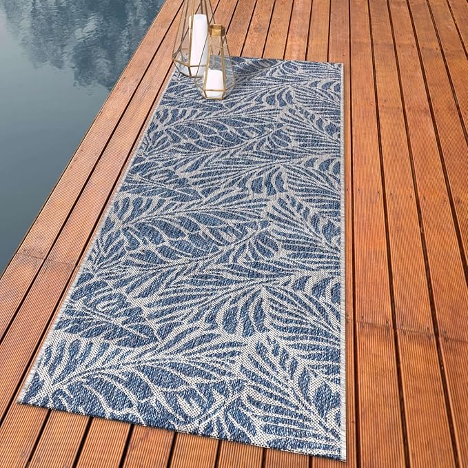 Keen Home Design Terrace Outdoor Runner Rug - 2x12 Washable Indoor/Outdoor Rug for Patio, Kitchen, Balcony, Beach, Garden, Deck and Porch, Size: 2'2"x11'10"