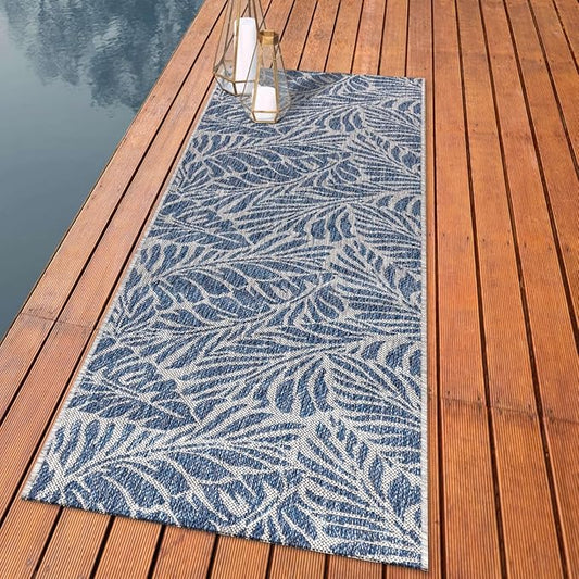Keen Home Design Terrace Outdoor Runner Rug - 2x10 Washable Indoor/Outdoor Rug for Patio, Kitchen, Balcony, Beach, Garden, Deck and Porch, Size: 2'2"x9'11"