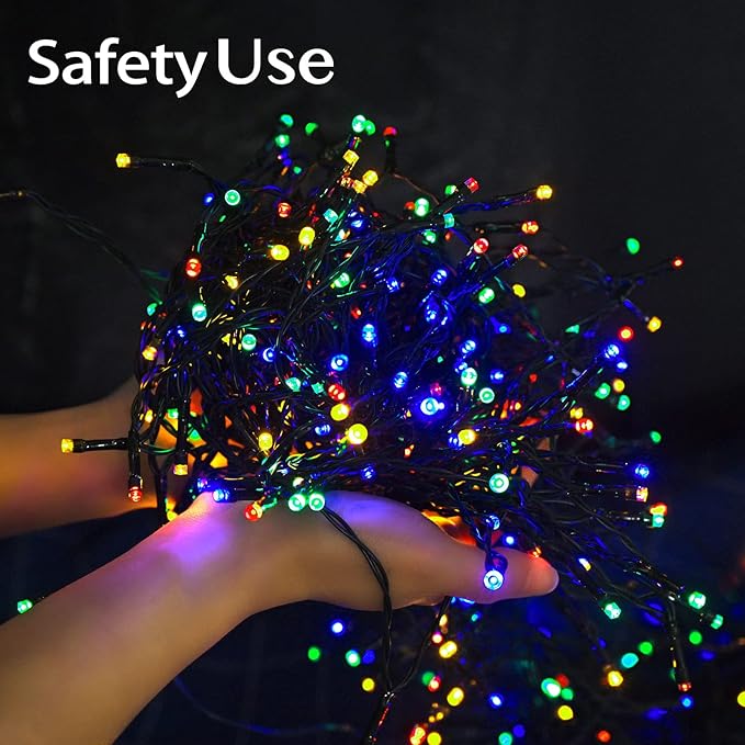 750LED Christmas String Lights Outdoor Indoor Multicolor 8 Modes Waterproof Christmas Tree Fairy Lights Patio Garden Party Wedding Holiday Decoration UL Certified