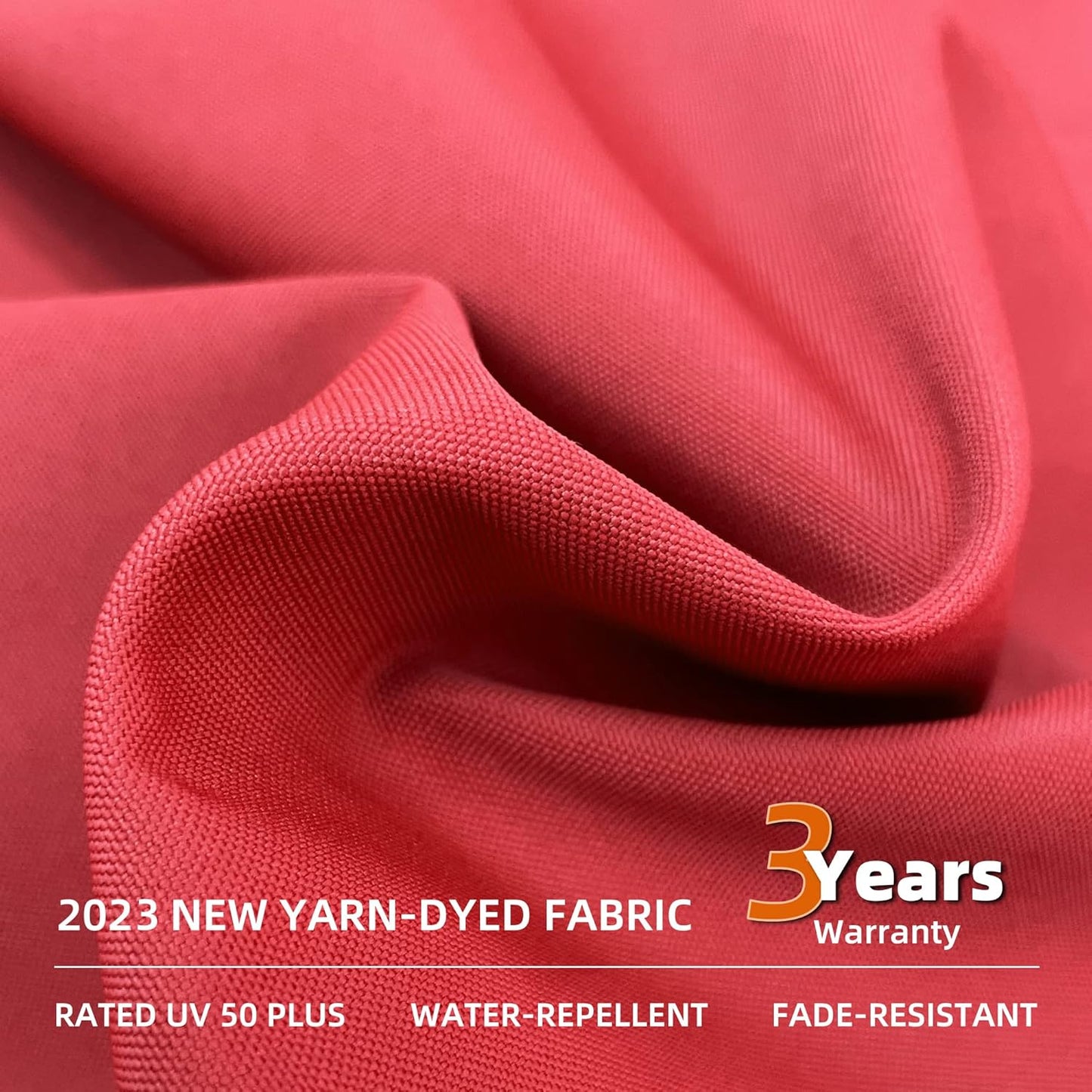 PURPLE LEAF Patio Umbrella 13 Feet Double Top Round Deluxe Offset Hanging Umbrella Outdoor Market Umbrella Garden Umbrella, Terra