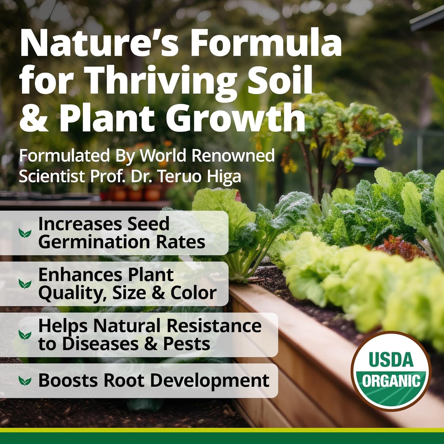 TeraGanix EM-1 Soil Conditioner (1 Btl = 32 Gal), Microbial Inoculant Concentrate, Plant Growth, Root Enhancer, Liquid Probiotic for Soils & Plants, Seed Germination, Gardening, Lawn Care (32 fl oz)