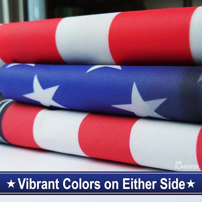 FLAGWIX Flags - German Shepherd American Flag MRPSL196F, Garden Flag (11.5" x 17.5") - USA House Garden Flags Premium Polyester - Decorative Outdoor Flags