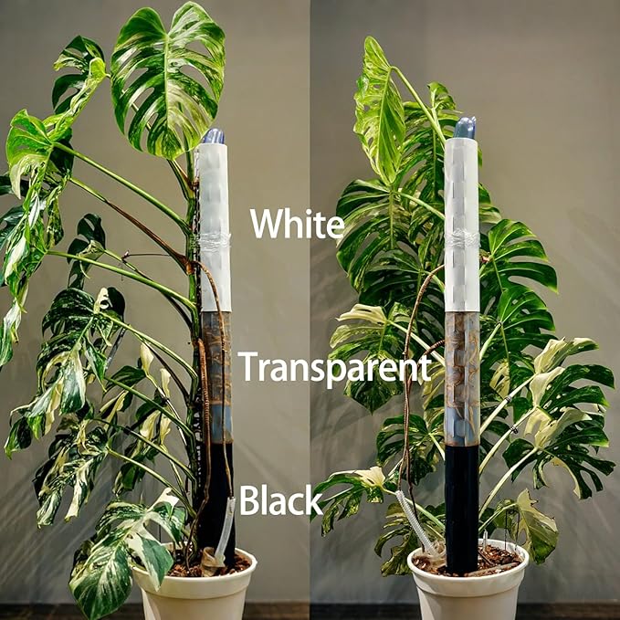 Plastic Moss Pole 4 Pcs Plant Stakes Extending to 62 Inch for Training Indoor Climbing Plants Such as Monstera to Grow Upwards-Use Plant Support Poles Work with Sphagnum Moss or Other soils