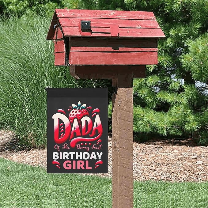 Dada of The Sweet One Garden Flag for Outside 12x18 Double Sided Novelty Yard Decor for Outdoor Decor