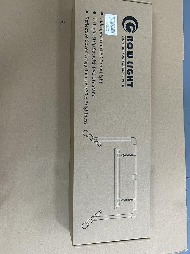 wolezek Grow Lights for Seed Starting with Stand, 2ft T5 144 LEDs Full Spectrum Seedling Grow Light for Indoor Plants, 32W High Output Seed Starter Light Kit, Height Adjustable, ON-Off Switch