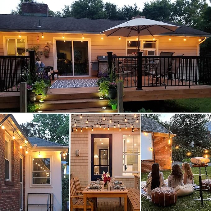 S14 Replacement LED Light Bulbs, Shatterproof & Waterproof 2W S14 Edison LED Bulbs, Outdoor String Lights, E26 Base Patio Lights, Warm White 2200K Plastic 150ML Non-Dimmable 15 Pack