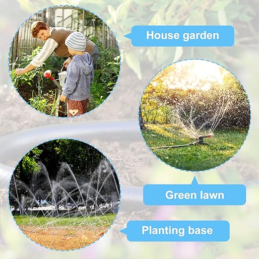 PAGOW Drip Irrigation Kit, 1/4 inch Fittings, Hose Adapter, Garden, Lawn, Black (6pcs Connector, 6 Washer)