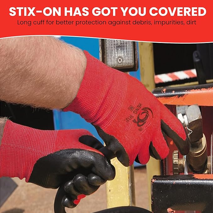 10 OR 20 Pairs Work Gloves–Heavy Duty Rubber Coated Safety Work Gloves–Multipurpose Gloves