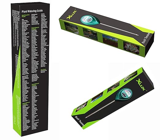 XLUX Soil Moisture Sensor Meter Water Monitor, Hygrometer for Gardening, Farming,Plants, No Batteries Required, 2 Pack