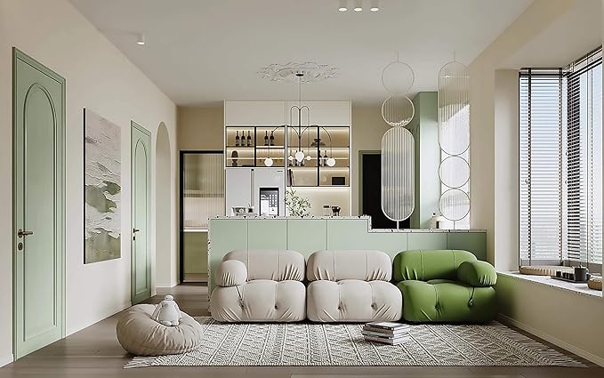 Dimoon 590''x17.3'' Green Skin Peel and Stick Wallpaper Contact Paper Modern Self Adhesive Wall Paper Removable Renter Friendly Textured Solid Color Vinyl Roll (590''x17.3'',Light Green Skin)