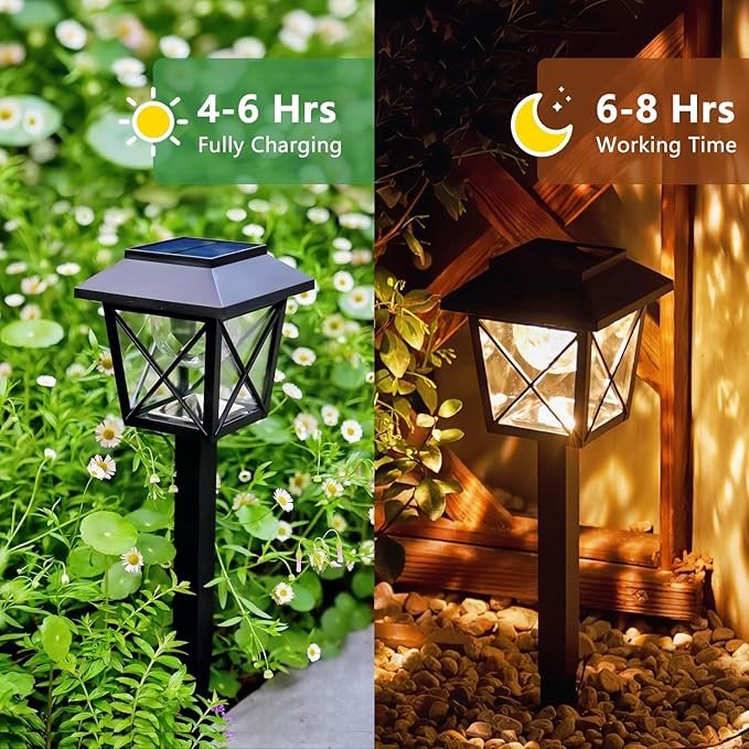 Large Rotating Solar Lights Outdoor Waterproof 2 Modes Twinkling Decorative Lights for Garden Yard Pathway Walkway Decorations Landscape Lighting. (Set of 4)