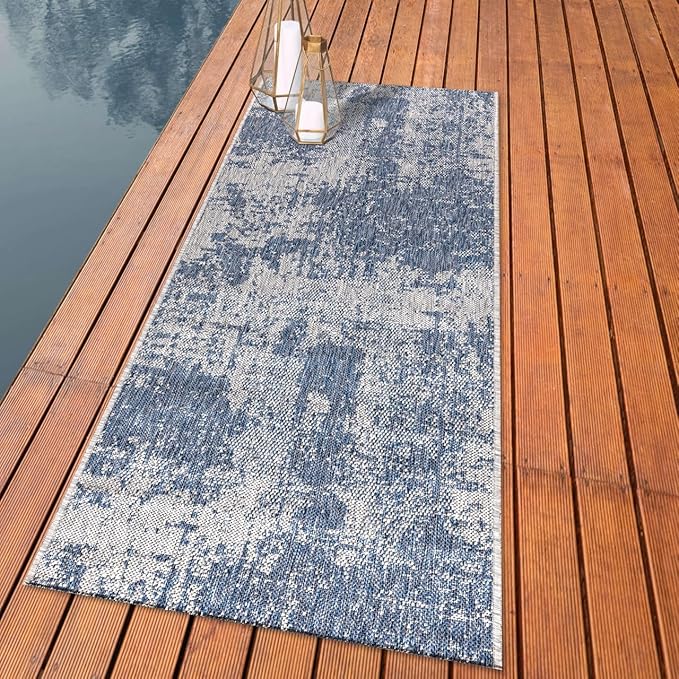 Keen Home Design Terrace Outdoor Runner Rug - 2x6 Washable Indoor/Outdoor Rug for Patio, Kitchen, Balcony, Beach, Garden, Deck and Porch, Size: 2'2"x5'7"