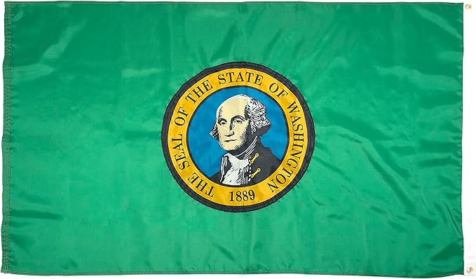 FlagSource Washington Nylon State Flag, Made in the USA, 4x6'