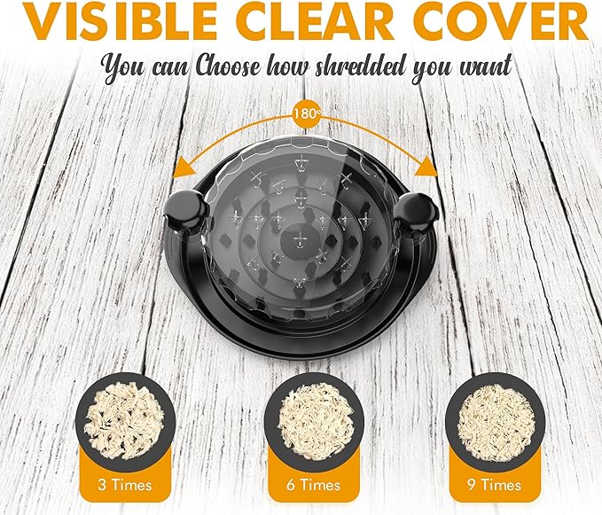 Chicken Shredder Tool Twist Plus Meat Claws and Cleaning Brush - Kitchen Essentials - Meal Prep Tools - Pulled Pork Shredder - Meat Shredder Tool Twist - Kitchen and Barbecue Gifts