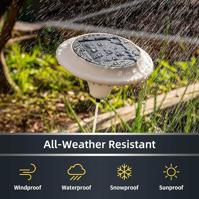 NORAGIFT Solar Garden Lights, 6 Pack Swaying Outdoor Waterproof LED Lights, Warm White, Large (20.5 inches)