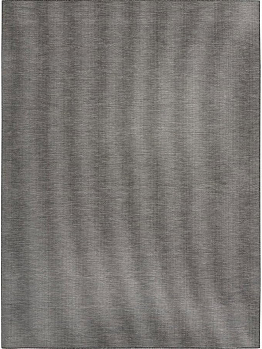Nourison Positano Indoor-Outdoor Charcoal 9' x 12' Area Rug, Easy Cleaning, Non Shedding, Bed Room, Living Room, Dining Room, Backyard, Deck, Patio (9x12)