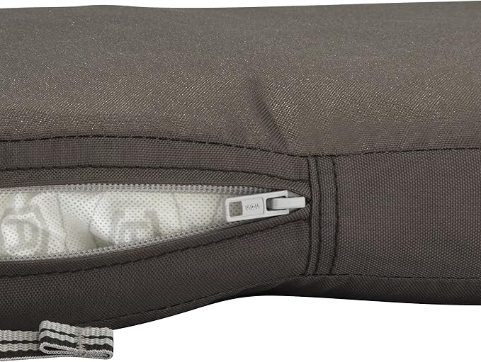 Classic Accessories Ravenna Seat Cushion, 17"W x 15"D x 2"Thick, Dark Taupe