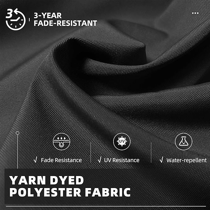 PURPLE LEAF 10 Feet Square Cantilever Umbrella Patio Umbrella with Base Outdoor Umbrella Aluminum Offset with 360-degree Rotation for Garden Deck Pool Patio Black