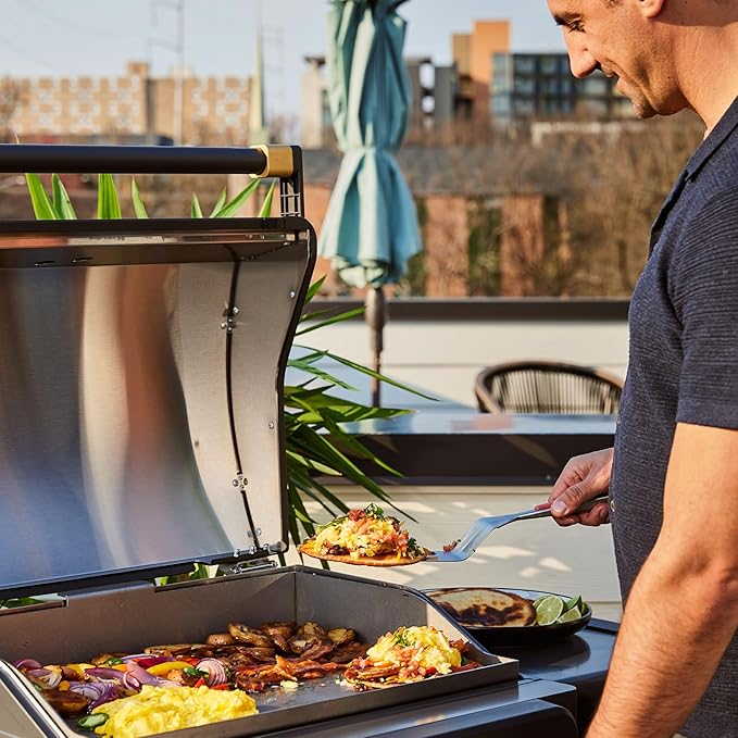 Current® Model G Griddle, Smart Electric Outdoor Flat Top BBQ Grill with 200°F to 600°F Range for Searing & Roasting, Digital Precision, Apartment-Friendly & Weather-Resistant