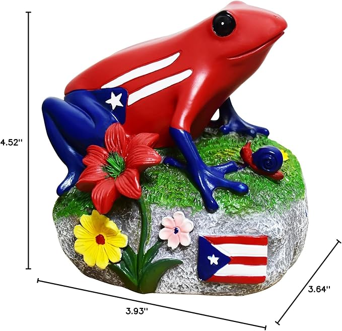 Puerto Rico Souvenirs, Puerto Rican Coqui with Sound, National Symbol of Puerto Rico Decorations Gifts, Novelty Puerto Rican Theme Sculpture Coqui Signs Frog Figurine, Battery Not Included
