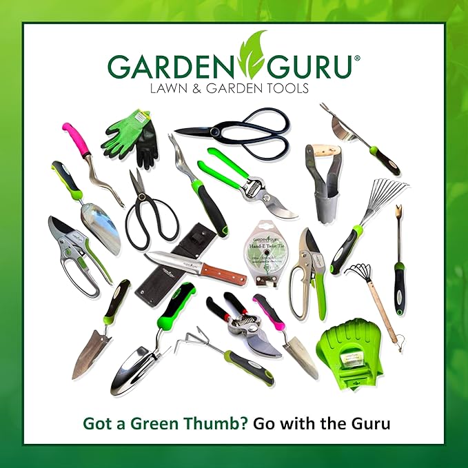 GARDEN GURU Indestructible Titanium Garden Clippers - Professional Bypass Hand Pruner Pruning Shear with Comfort Grip Handles for Gardening, Trimming, and Yard Work - Hardened Steel & Titanium Blade