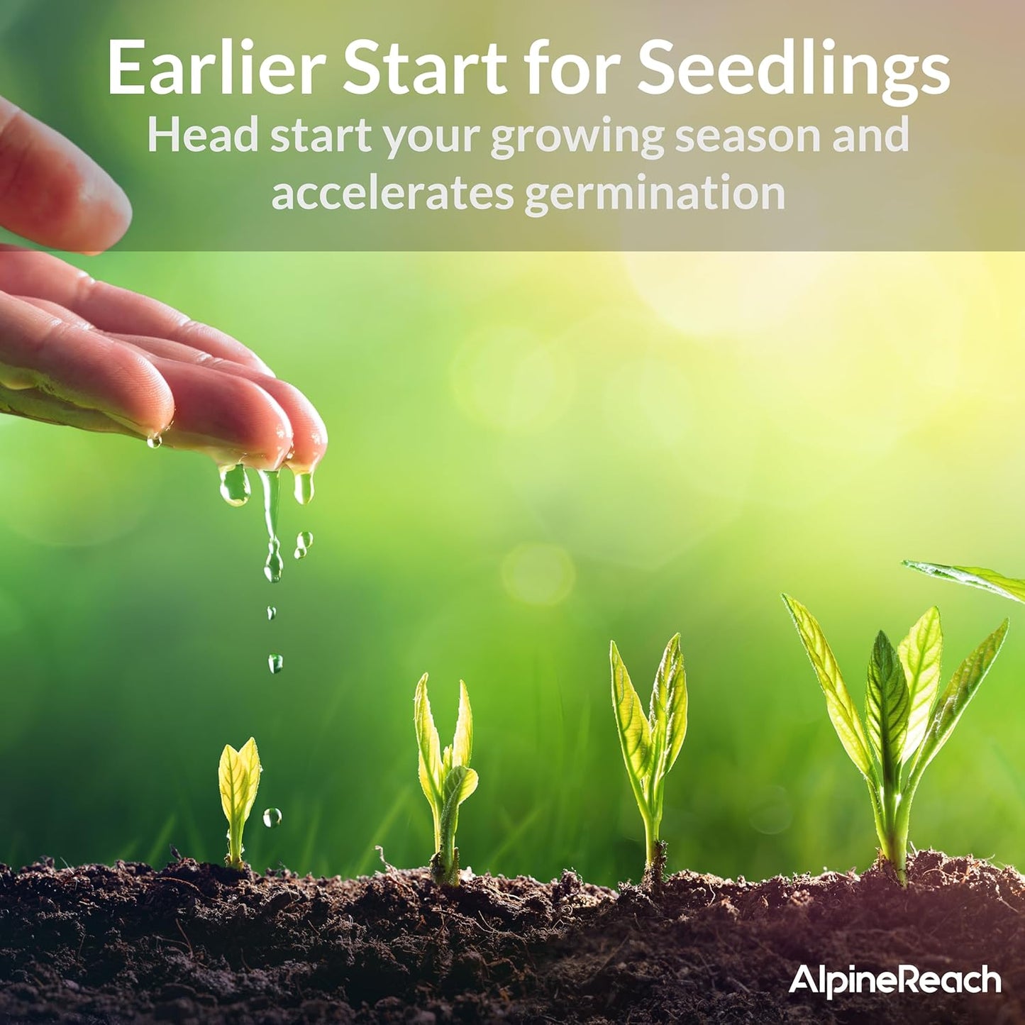 AlpineReach Plant Covers Frost & Sun Protection 10 x 50 ft - Thick 1.2 oz/yd² Freeze Blanket to Low 28 °F Temperatures Floating Row, Garden Fabric Material, Protect in Winter Cold, Gardening Down