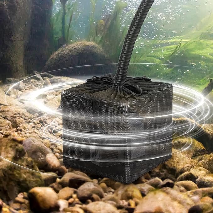 Fineday Pond Filter, Anti-Clogging Cube Outdoor Mesh Water Pump Barrier Bag Box Basket (5 inch)