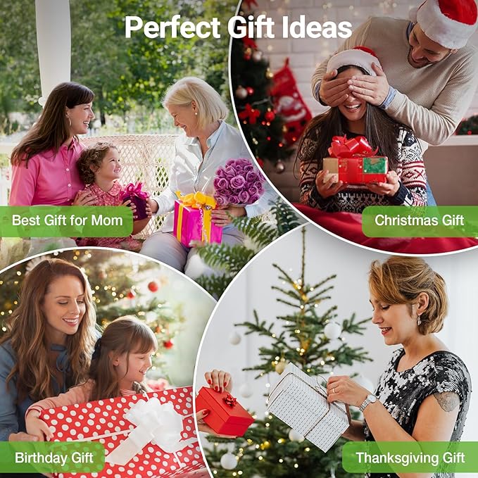 KOOPER Outdoor Solar Lights, 8 Pack Solar Garden Lights with Bigger Lily Flowers, Waterproof 7 Color Changing Outdoor Lights - Bigger Solar Panel for Outdoor Patio Yard Garden Decoration