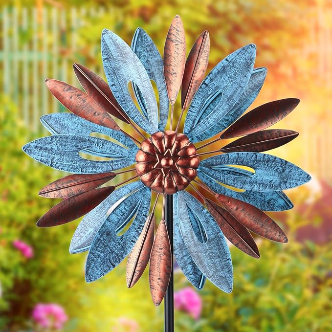 WONDER GARDEN Wind Spinner, Premium Kinetic Wind Sculpture Spinners Metal Windmill for Outdoor Yard Patio Lawn & Garden Decor
