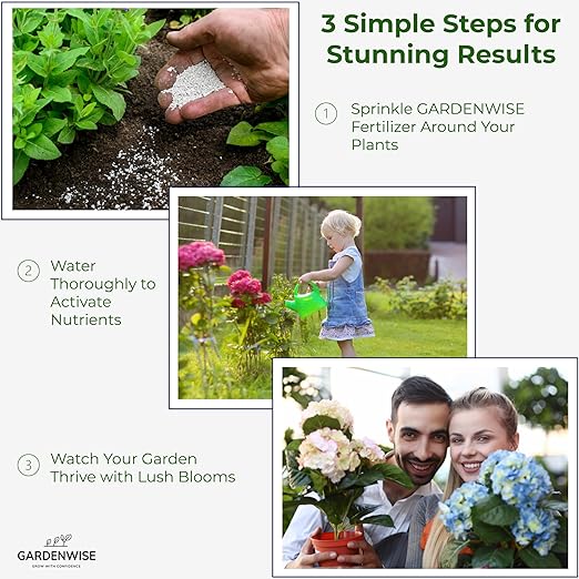 Slow Release Hydrangea Fertilizer with Iron & Sulfur – Indoor & Outdoor Soil Acidifier for Miracle Growth (2 qt)