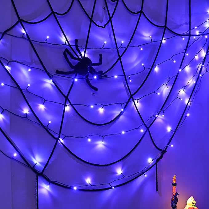 300 LED Halloween Lights, 118FT Waterproof Halloween String Lights, Purple Halloween Lights Outdoor with 8 Lighting Modes for Halloween Outdoor Party Yard Garden Decoration(118 Ft | Purple, 118 Ft)