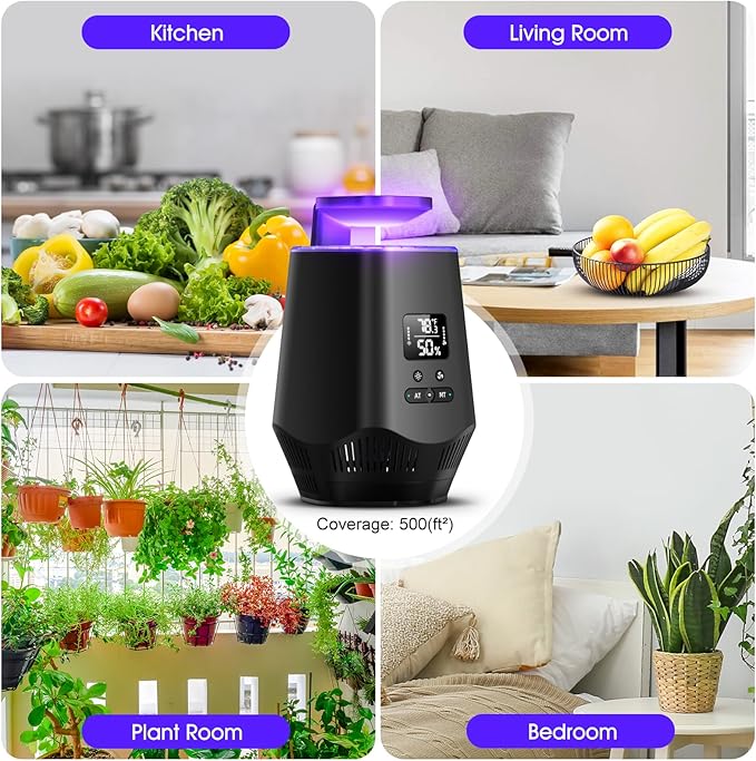 Fruit Fly Traps for Indoors, Gnat Traps for House Indoor Fly Trap Indoor, Effective Fruit Fly Traps Bug Zapper Indoor Mosquito Trap for House Plant Pest Control with 10PCS Refills