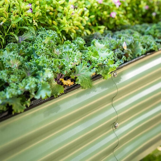 Rolling Elevated Raised Garden Bed-V Series, 2' x 6' Garden Beds with Legs & Storage Rack for Patio & Porch, 1000 Lbs Weight Capacity, Outdoor Planter Box for Vegetables Flower Herbs, Pearl White