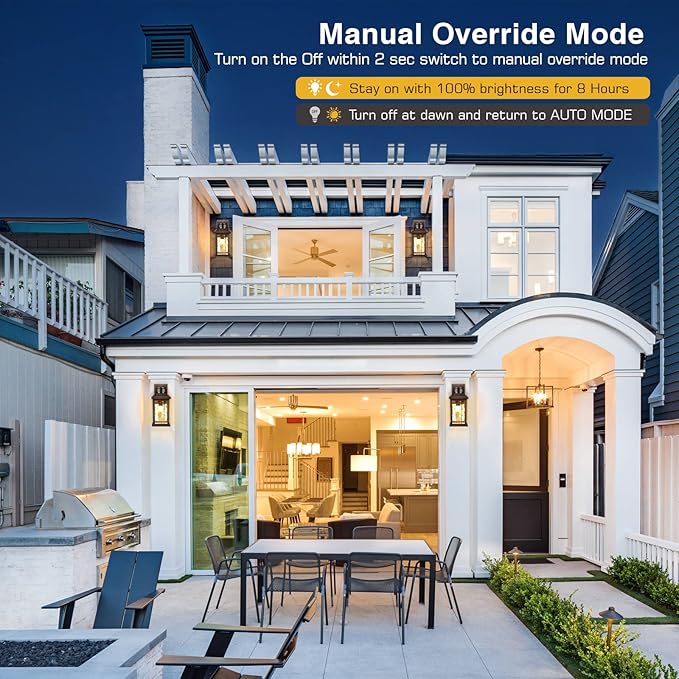 VIANIS Outdoor Motion Sensor Lights for House Oil-Rubbed Bronze, Exterior Waterproof Porch Lights Fixture Wall Mount for House, Aluminum Wall Lantern with Tempered Ripple Glass for Garage Entrance