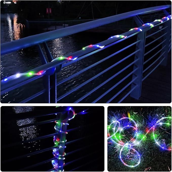 LED Rope Lights for Outside 100Ft Waterproof LED Rope Lighting 429 LEDs 110V 8 Modes Remote Control Timer Christmas Rope Lights for Outdoor Party Holiday Garden Decoration (Multicolor)