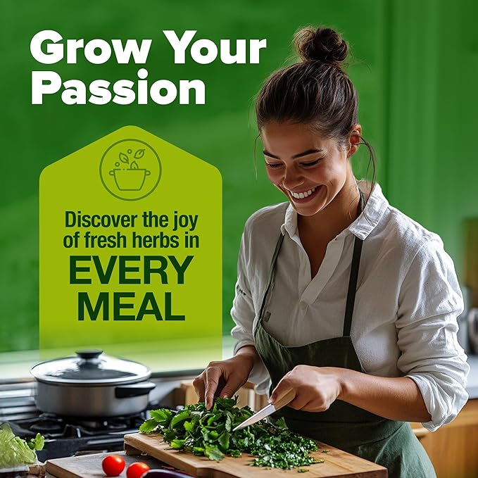 HOME GROWN Indoor Herb Garden Starter Kit - Christmas Gift for Gardeners - Complete 5 Herb Plant Grow Kit - Unique Gift for Mom, Women, Her, Men - Birthday Gift