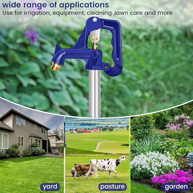 3.25FT Frost-Free Yard Hydrant, Freezeless Frost Proof Hydrant,Water Hydrant 3/4" Pipe Connection,Total Length 3.25ft, 12" Bury Depth,for Yard,Garden,Pasture Irrigation and Drinking