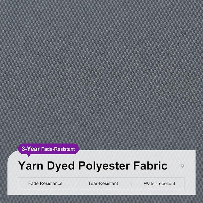 PURPLE LEAF 10 Feet Patio Umbrella with Base Outdoor Cantilever Round Umbrella Aluminum Offset Umbrella with 360-degree Rotation for Garden Deck Pool Patio, Grey