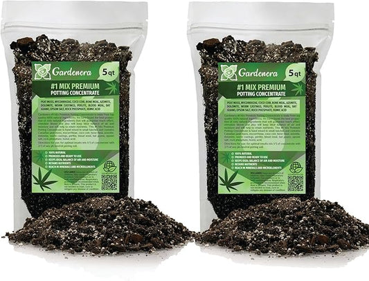 Premium JUST-ADD-Water Potting Soil Mix - Optimal Nutrient-Rich Blend for Thriving and HIGH-Yield Herbal Plants - 10 Quart