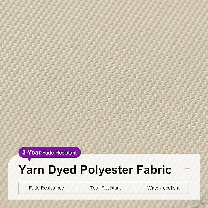 PURPLE LEAF 10 Feet Patio Umbrella with Base Outdoor Cantilever Round Umbrella Aluminum Offset Umbrella with 360-degree Rotation for Garden Deck Pool Patio, Beige