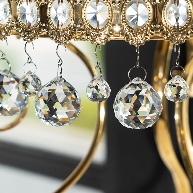 Crystalsuncatcher Clear Glass Crystal Ball Prism Feng Shui Lamp Hanging Drop Chandelier Pendants Suncatchers Pack of 12 pcs(20mm)