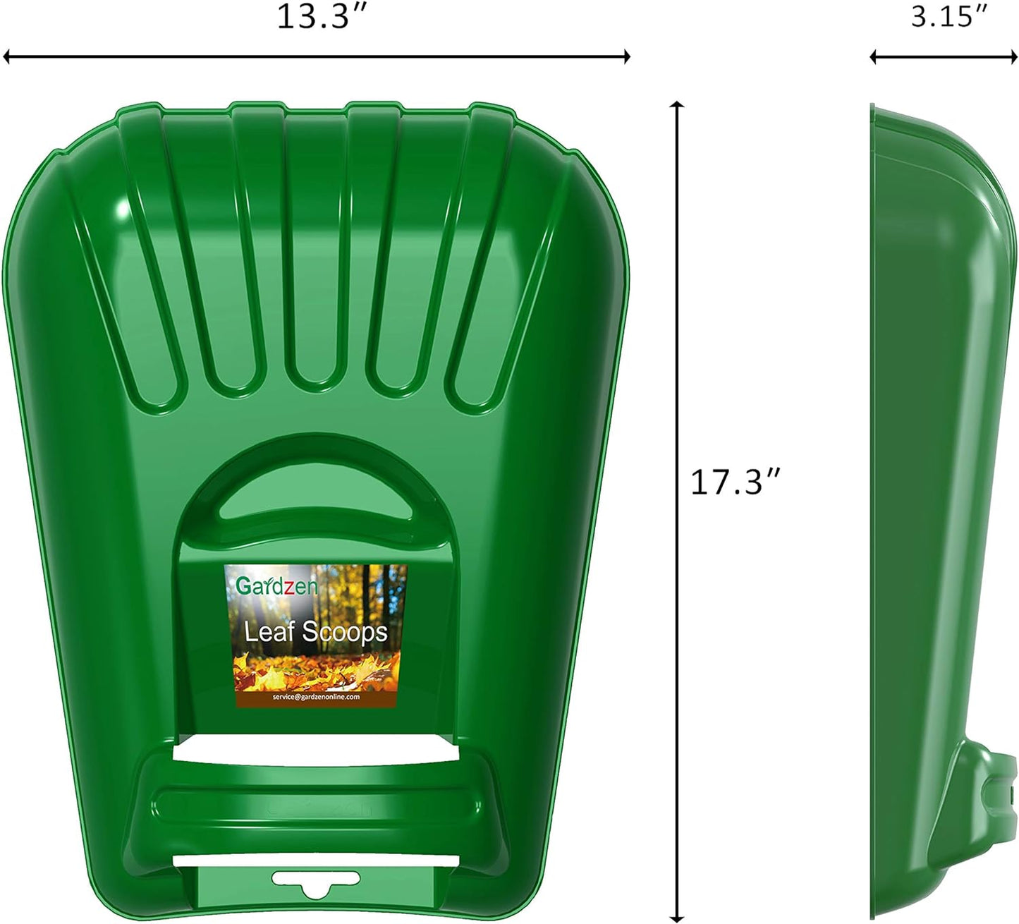 Gardzen Large Leaf Scoop Hand Rakes, Debris and Yard Waste Removal, Comes with 72 Gallon Garden Bag, Work Gloves, Protective Pads