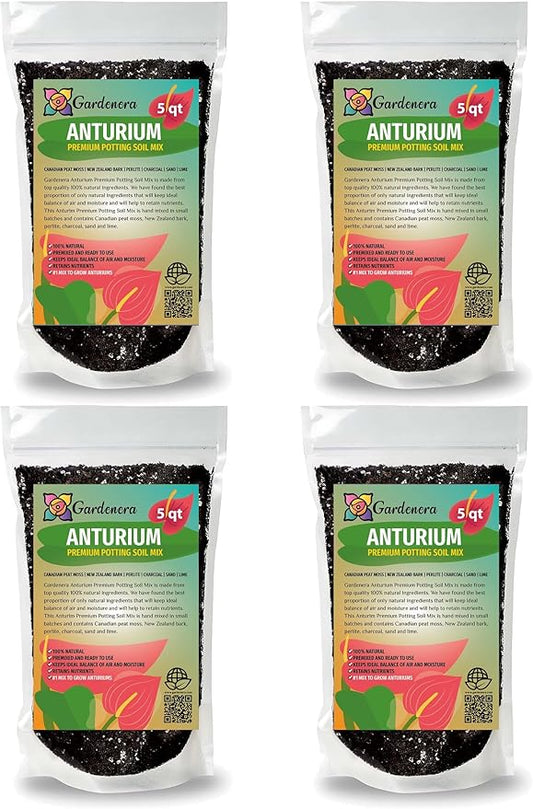 Organic Anthurium Soil Blend - Promote Strong Root Development and Beautiful Flowers - 20 QUARTS