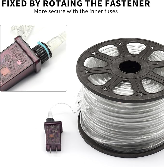 LED Rope Lights for Outside 20Ft Waterproof Led Rope Lighting 86 LEDs 110V 8 Modes Remote Control Timer Led Strip Light for Indoor Outdoor Party Holiday Garden Decoration (White)